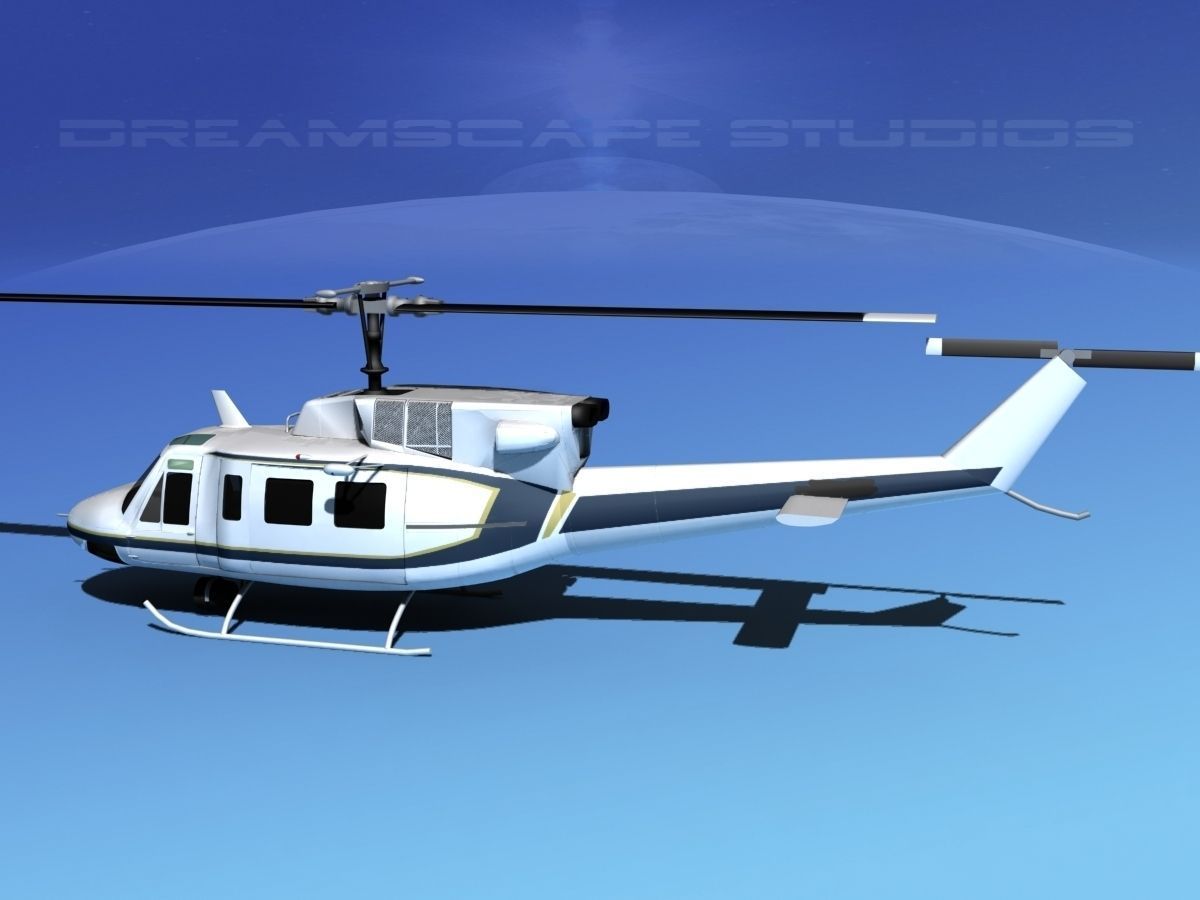 Bell 212 V21 Unmarked 3D model_11