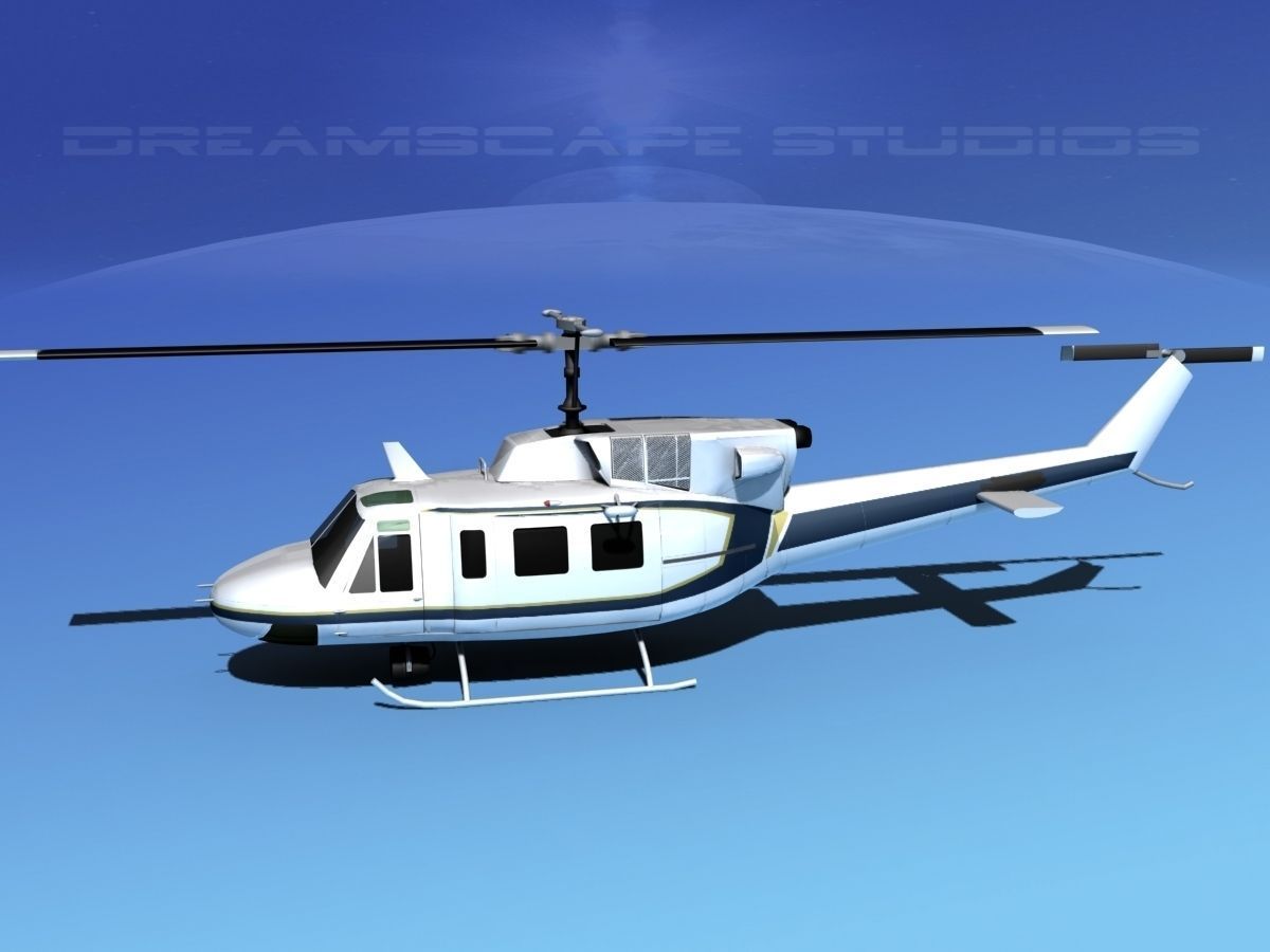Bell 212 V21 Unmarked 3D model_14
