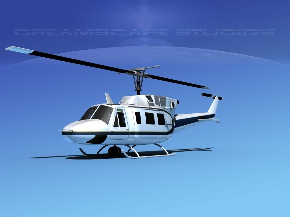 Bell 212 V21 Unmarked 3D model_5