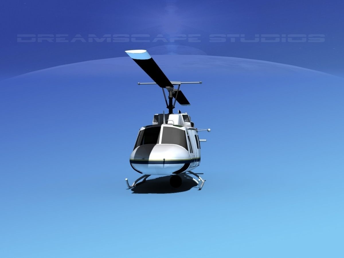 Bell 212 V21 Unmarked 3D model_4