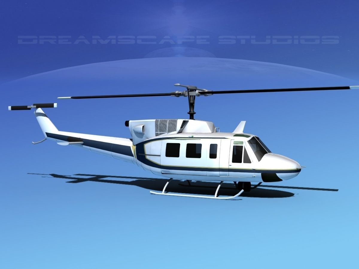 Bell 212 V21 Unmarked 3D model_7