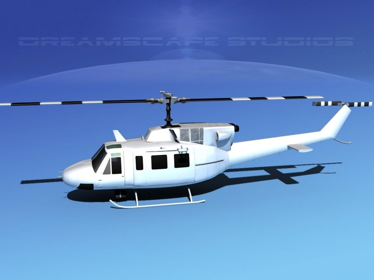 Bell 212 V30 White Livery 3D model_9