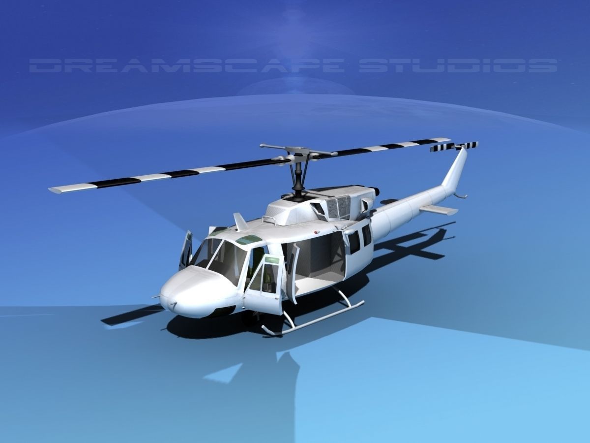 Bell 212 V30 White Livery 3D model_15