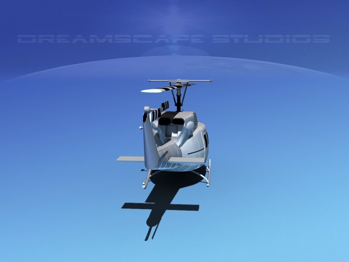 Bell 212 V30 White Livery 3D model_13