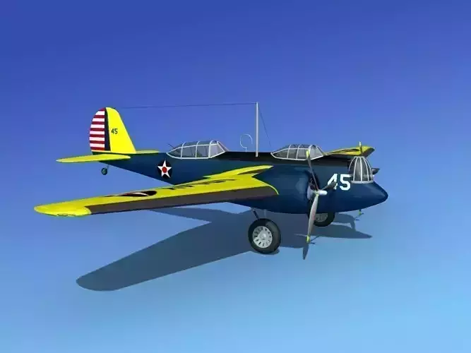 Martin B-10 V04 USAAC 3D model