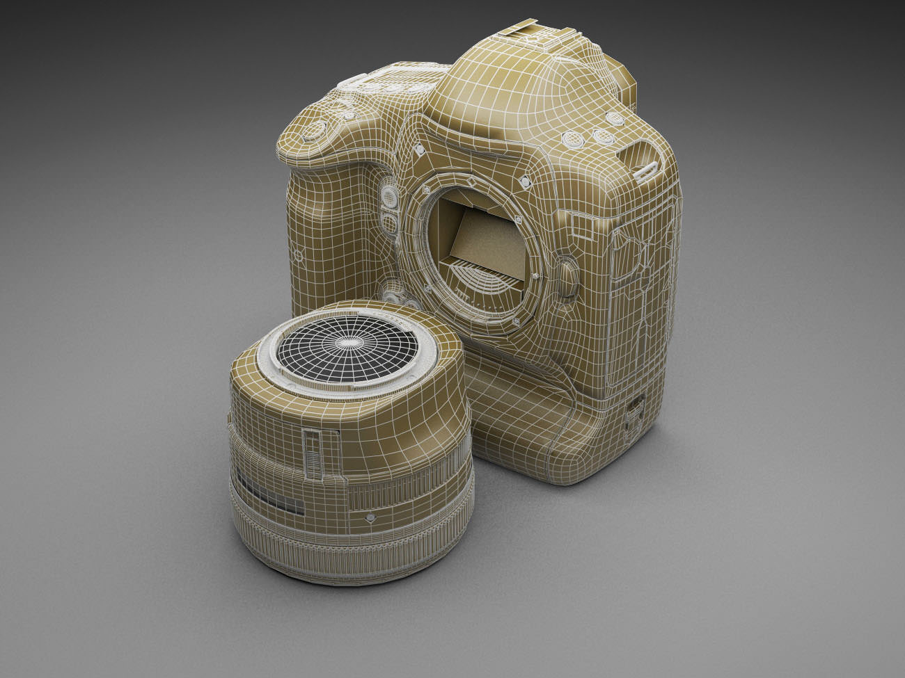 Canon Eos 1D-x DSLR Camera 3D model_22