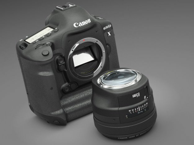 Canon Eos 1D-x DSLR Camera 3D model_3