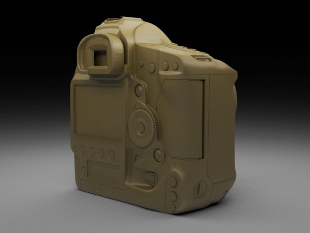 Canon Eos 1D-x DSLR Camera 3D model_16