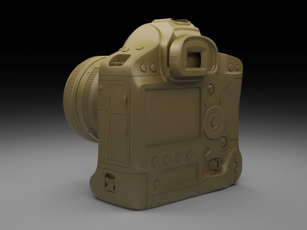 Canon Eos 1D-x DSLR Camera 3D model_17