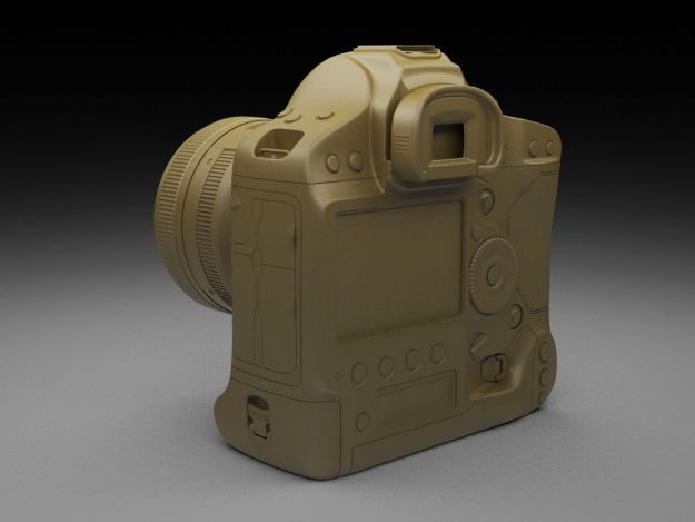 Canon Eos 1D-x DSLR Camera 3D model_12