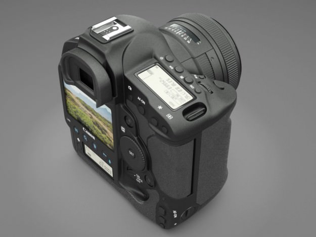 Canon Eos 1D-x DSLR Camera 3D model_6