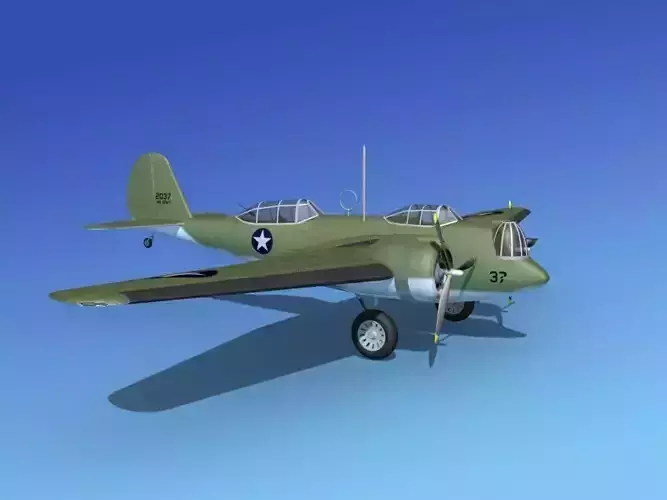 Martin B-10 V09 USAAF 3D model