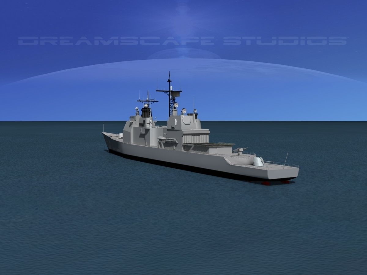 Ticonderoga Class Cruiser CG49 USS Vincennes 3D model_8