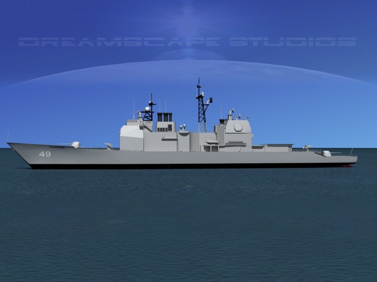 Ticonderoga Class Cruiser CG49 USS Vincennes 3D model_6