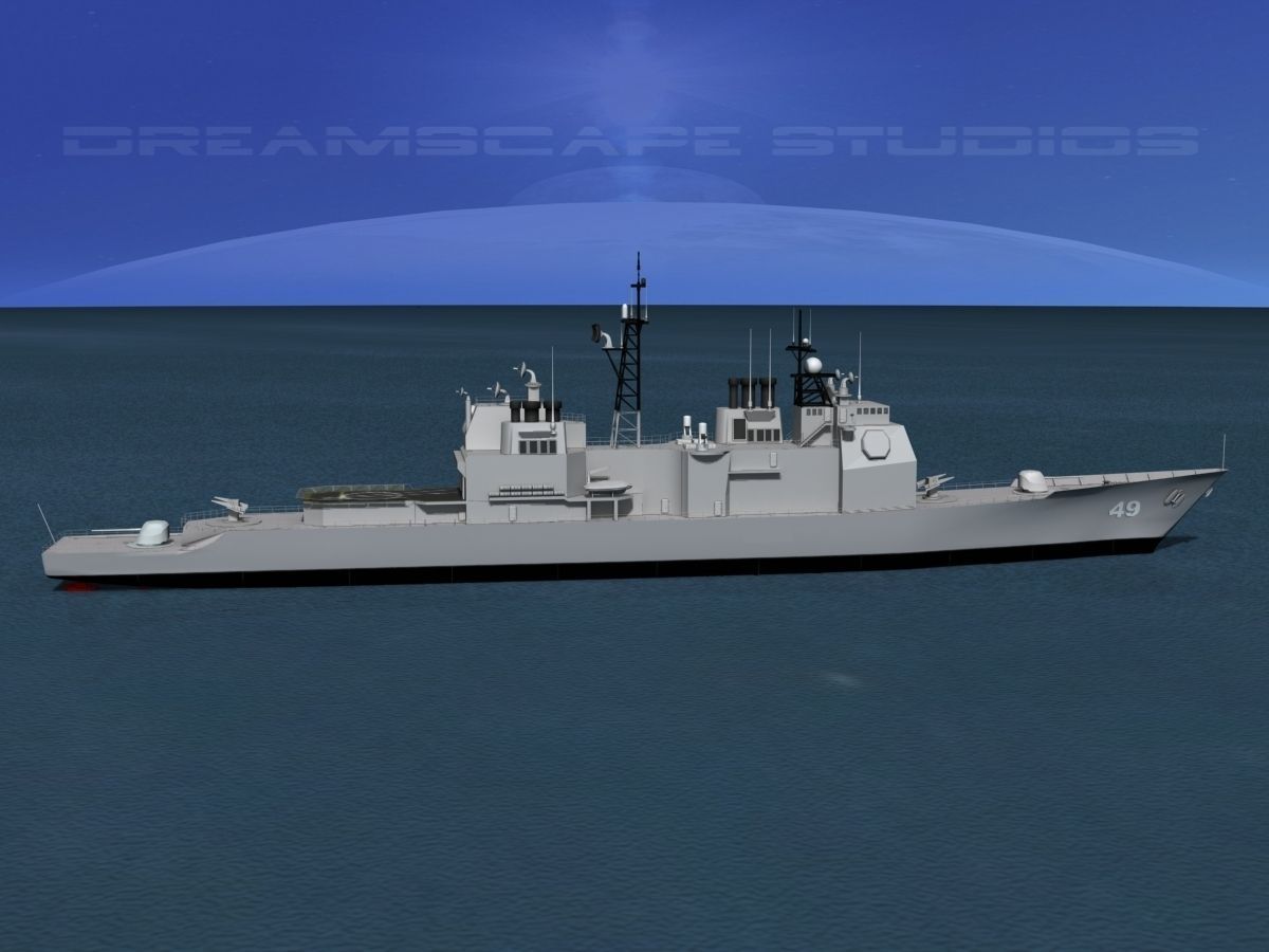 Ticonderoga Class Cruiser CG49 USS Vincennes 3D model_9