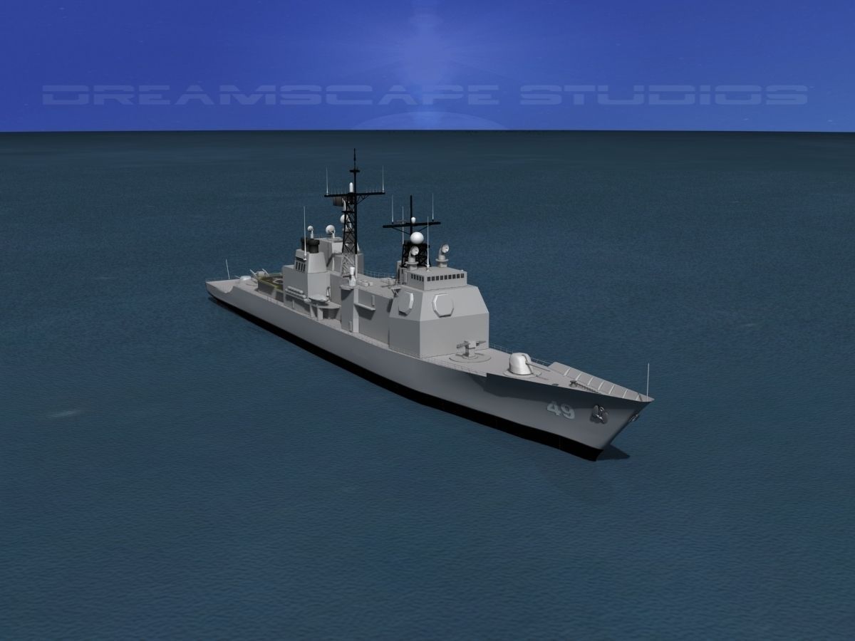 Ticonderoga Class Cruiser CG49 USS Vincennes 3D model_11