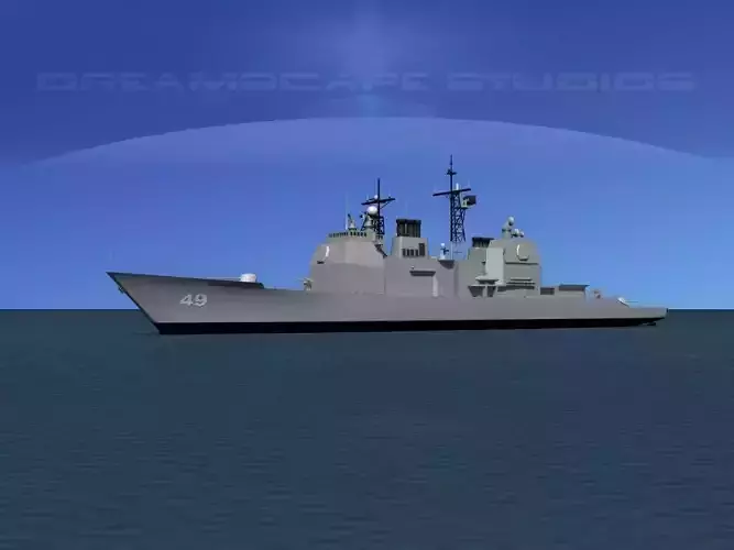 Ticonderoga Class Cruiser CG49 USS Vincennes 3D model