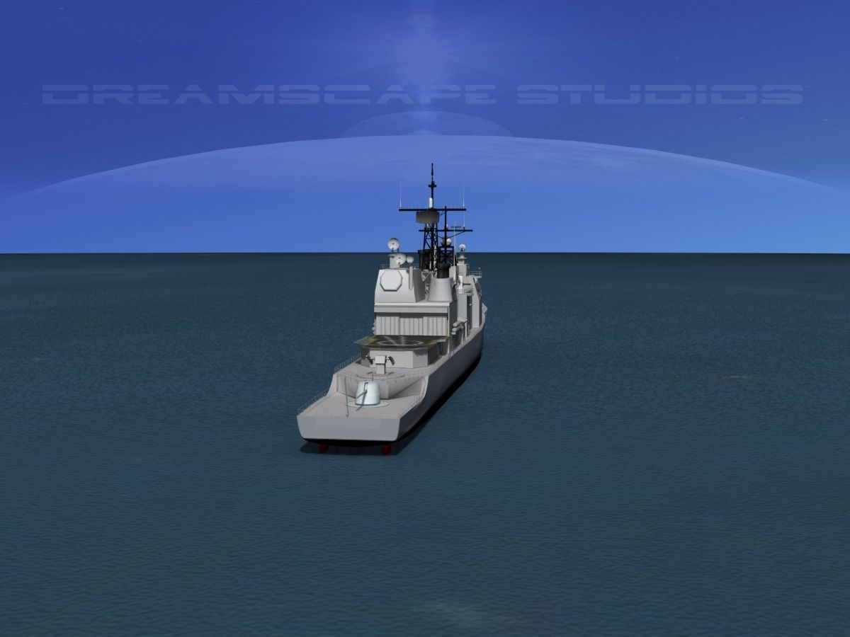 Ticonderoga Class Cruiser CG52 USS Bunker Hill 3D model_9