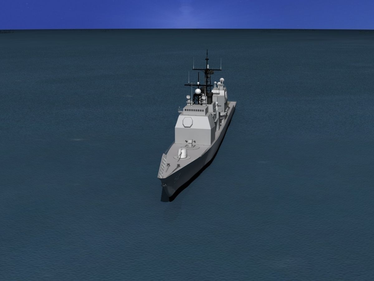 Ticonderoga Class Cruiser CG52 USS Bunker Hill 3D model_13
