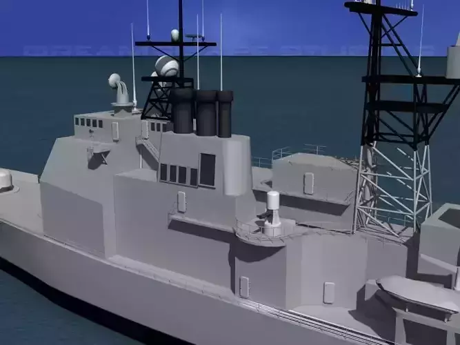 Ticonderoga Class Cruiser CG54 USS Antietam 3D model