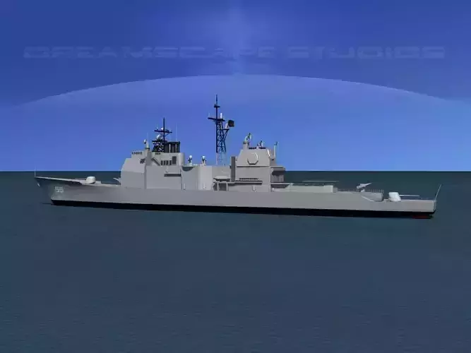 Ticonderoga Class Cruiser CG55 USS Leyte Gulf 3D model