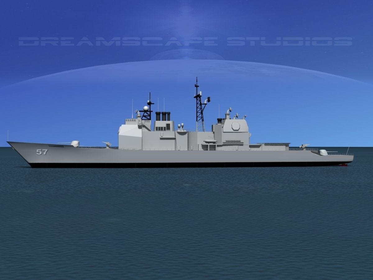 Ticonderoga Class Cruiser CG57 USS Lake Champlain 3D model_6