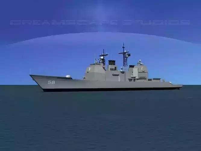 Ticonderoga Class Cruiser CG58 USS Philippine Sea 3D model