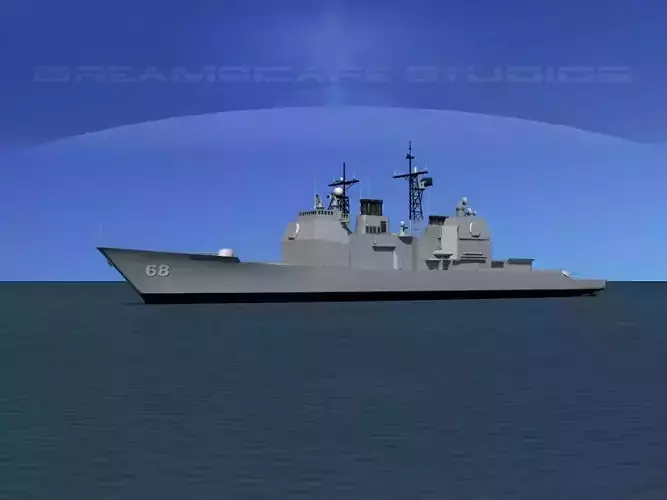 Ticonderoga Class Cruiser CG60 USS Normandy 3D model