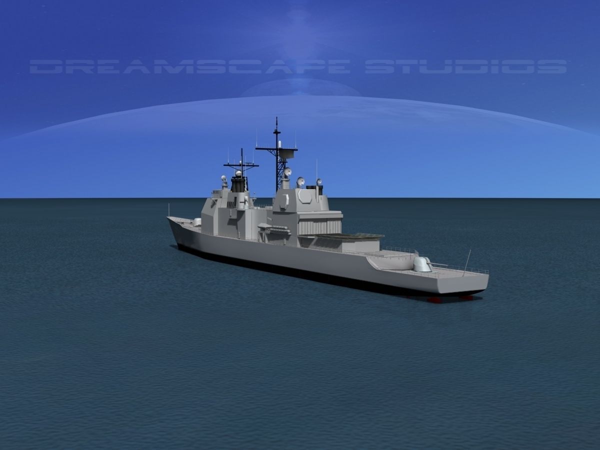 Ticonderoga Class Cruiser CG71 USS Cape St George 3D model_7