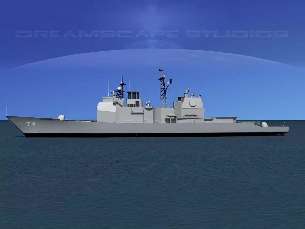 Ticonderoga Class Cruiser CG71 USS Cape St George 3D model_0