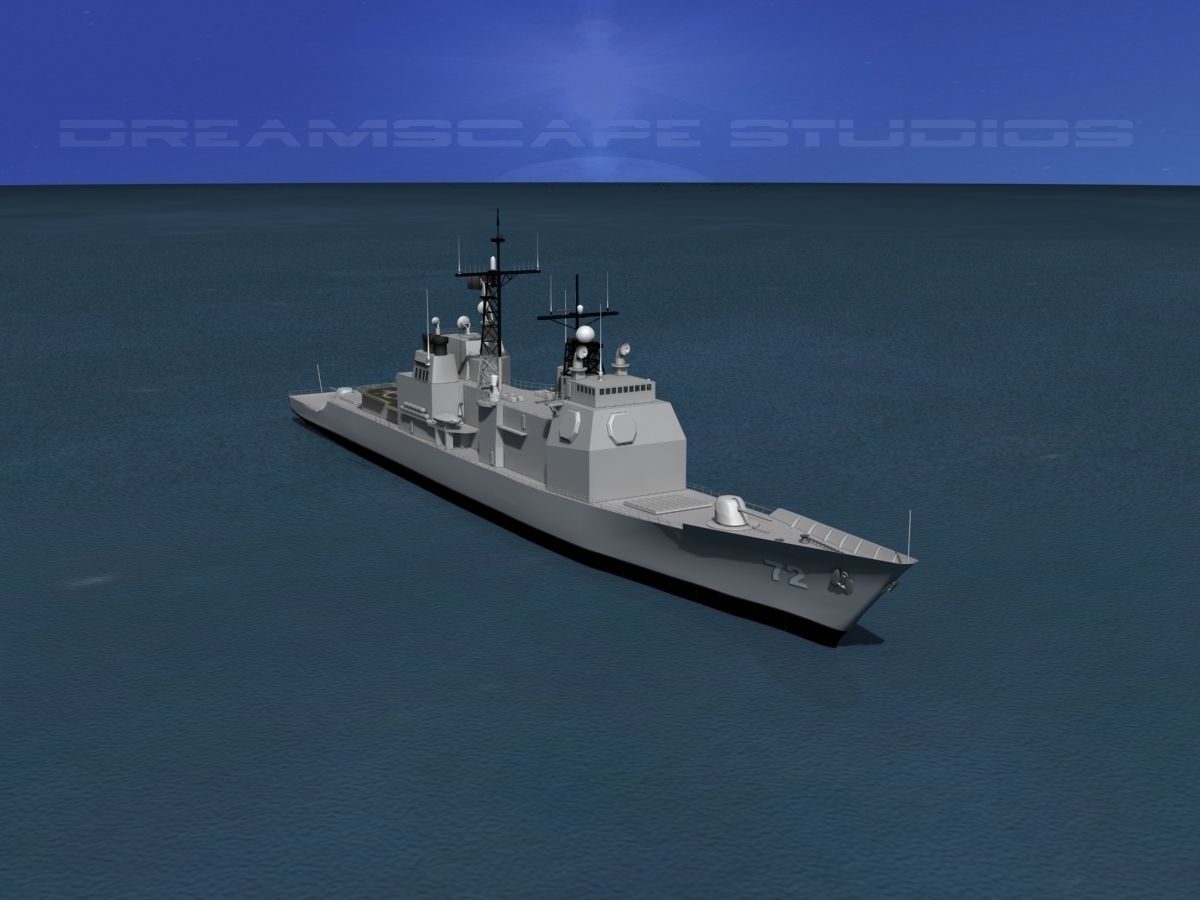 Ticonderoga Class Cruiser CG72 USS Vella Gulf 3D model_12