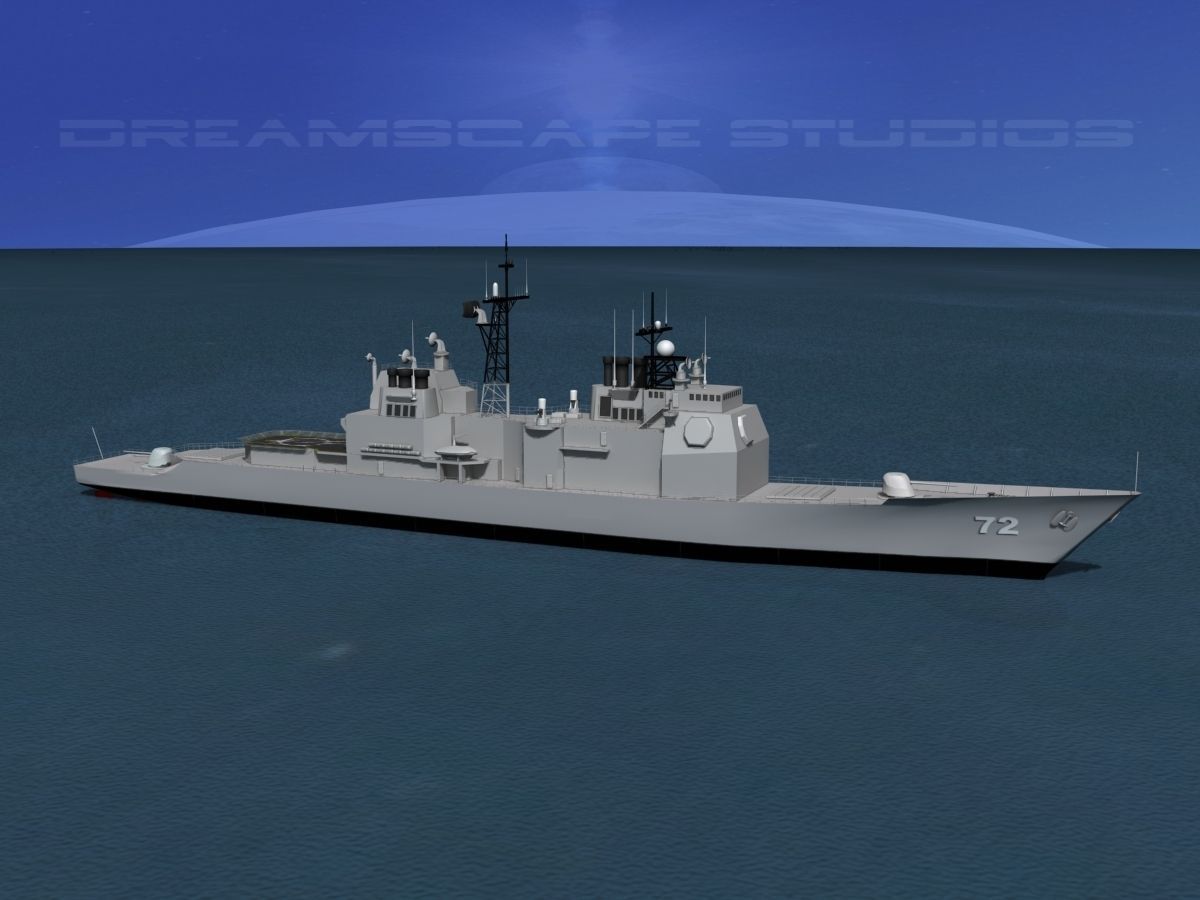 Ticonderoga Class Cruiser CG72 USS Vella Gulf 3D model_11