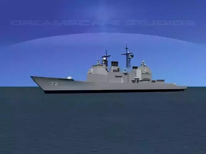 Ticonderoga Class Cruiser CG72 USS Vella Gulf 3D model