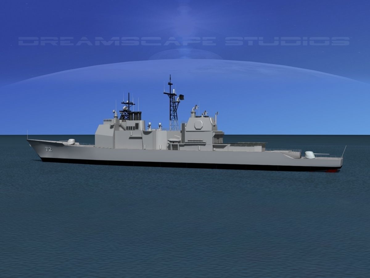 Ticonderoga Class Cruiser CG72 USS Vella Gulf 3D model_7