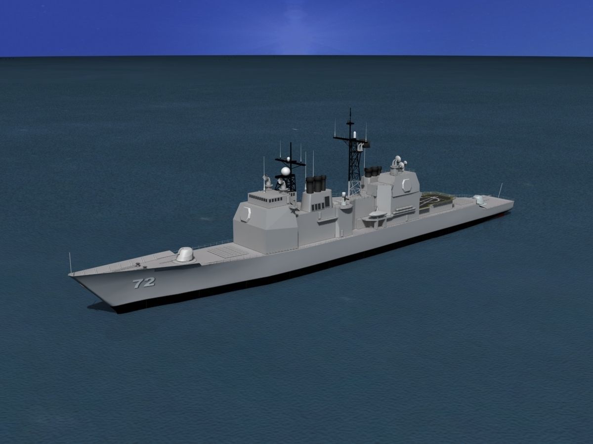 Ticonderoga Class Cruiser CG72 USS Vella Gulf 3D model_14