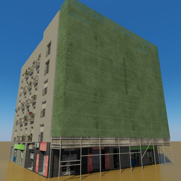 Building with covering 3D model_3