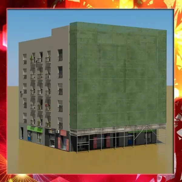 Building with covering 3D model_0