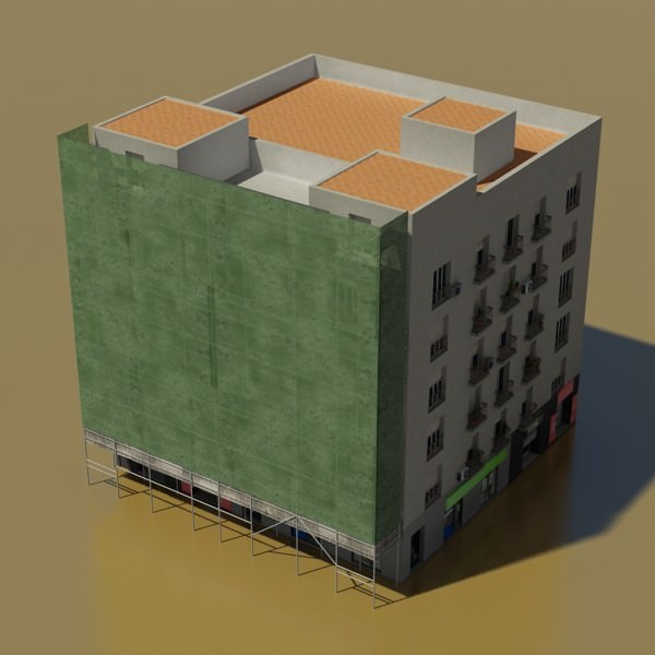 Building with covering 3D model_2