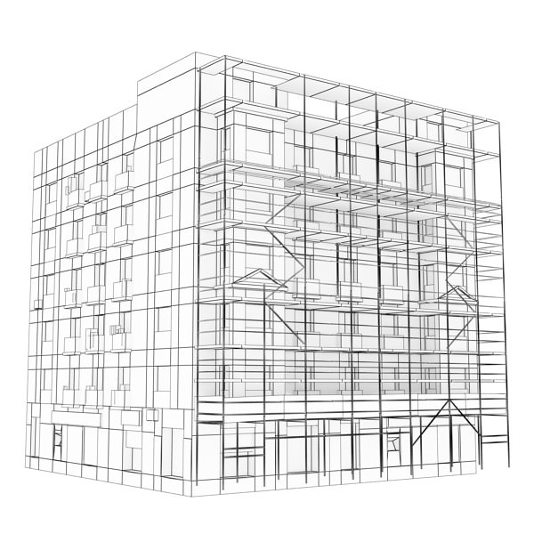 Building with covering 3D model_16