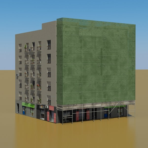 Building with covering 3D model_1