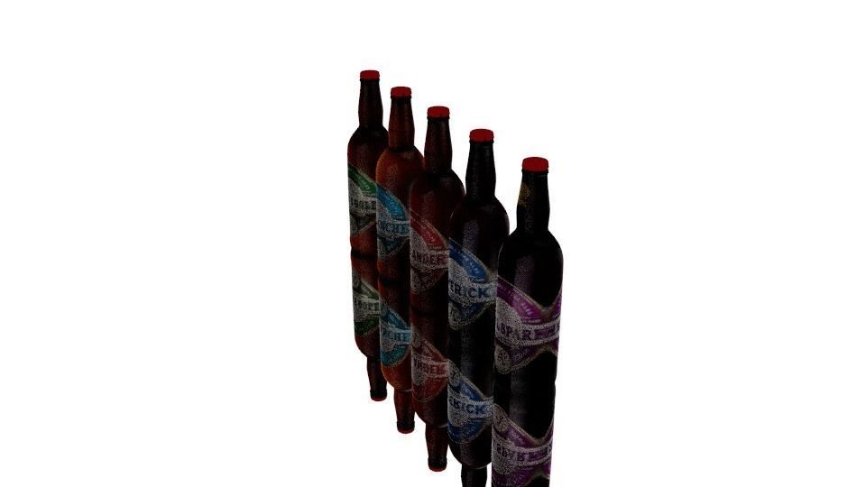 Beer Bottles Low-poly 3D model_1