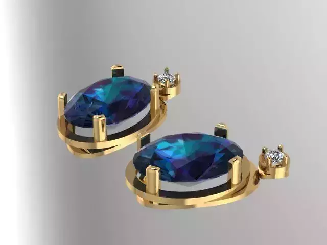 Earrings topaz stud