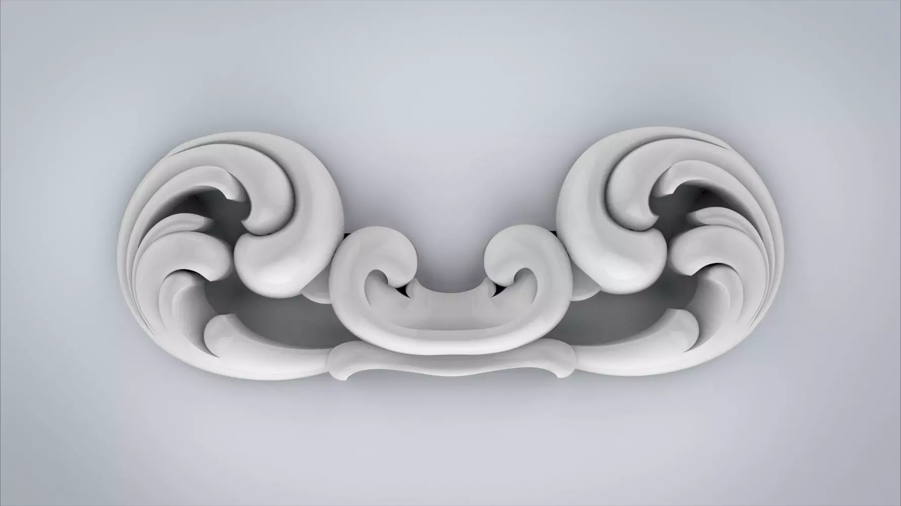 Carved mouth with swirls Free 3D print model