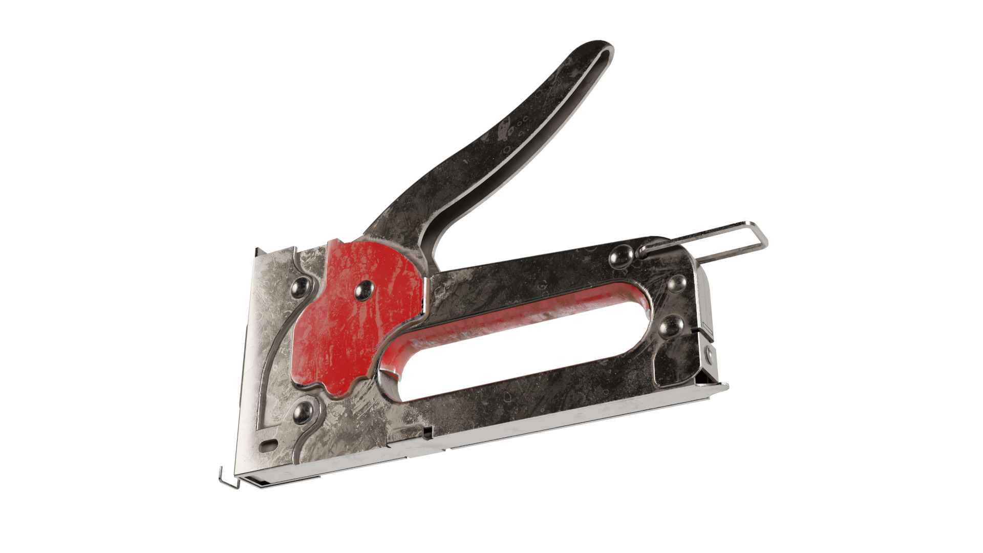 Staple Gun Low-poly 3D model_11