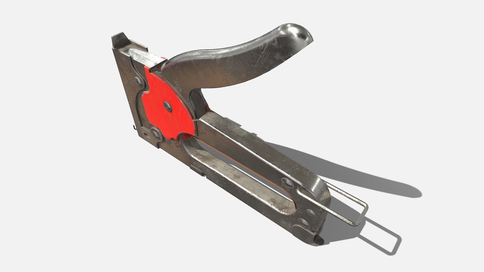 Staple Gun Low-poly 3D model_5