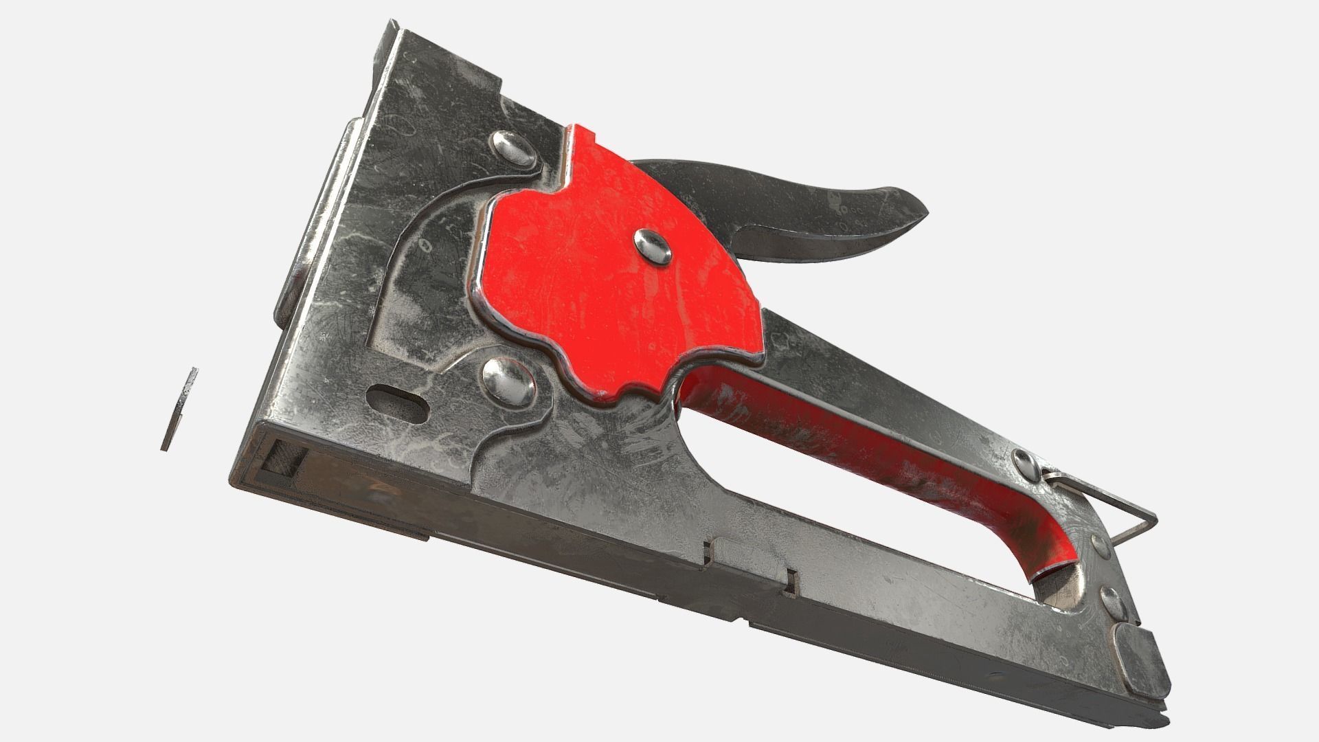 Staple Gun Low-poly 3D model_1