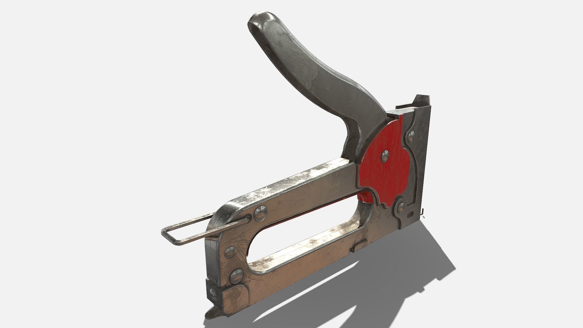 Staple Gun Low-poly 3D model_3