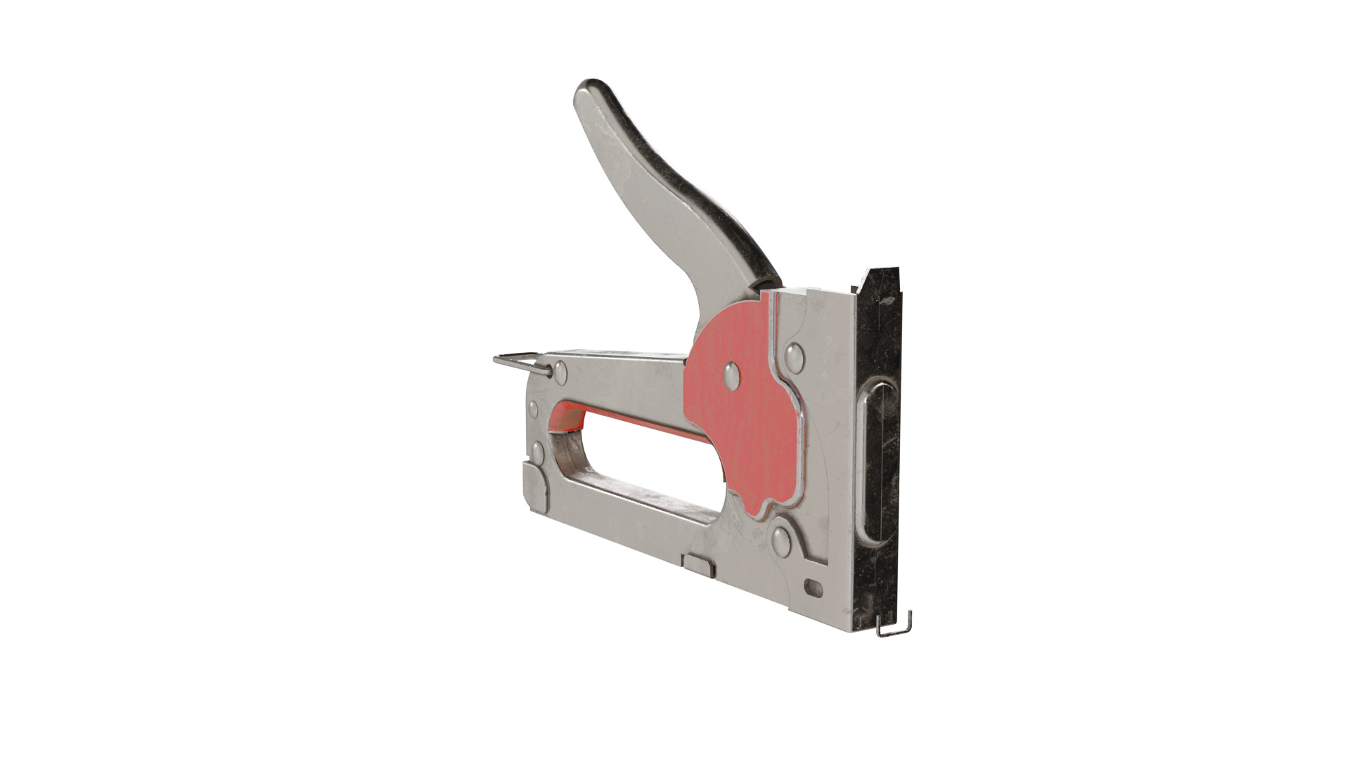 Staple Gun Low-poly 3D model_8