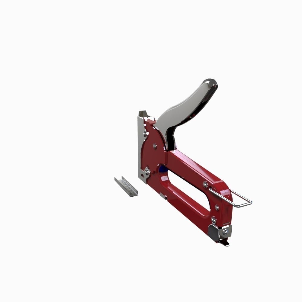 Staple Gun Low-poly 3D model_15