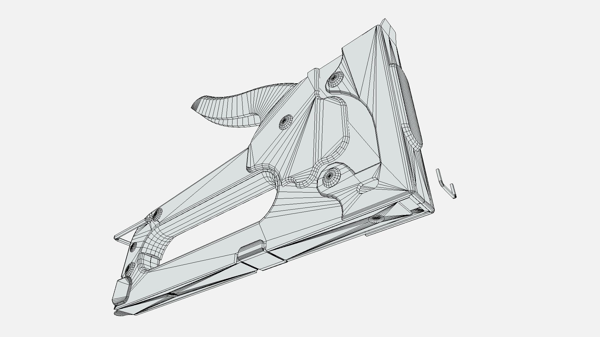 Staple Gun Low-poly 3D model_7
